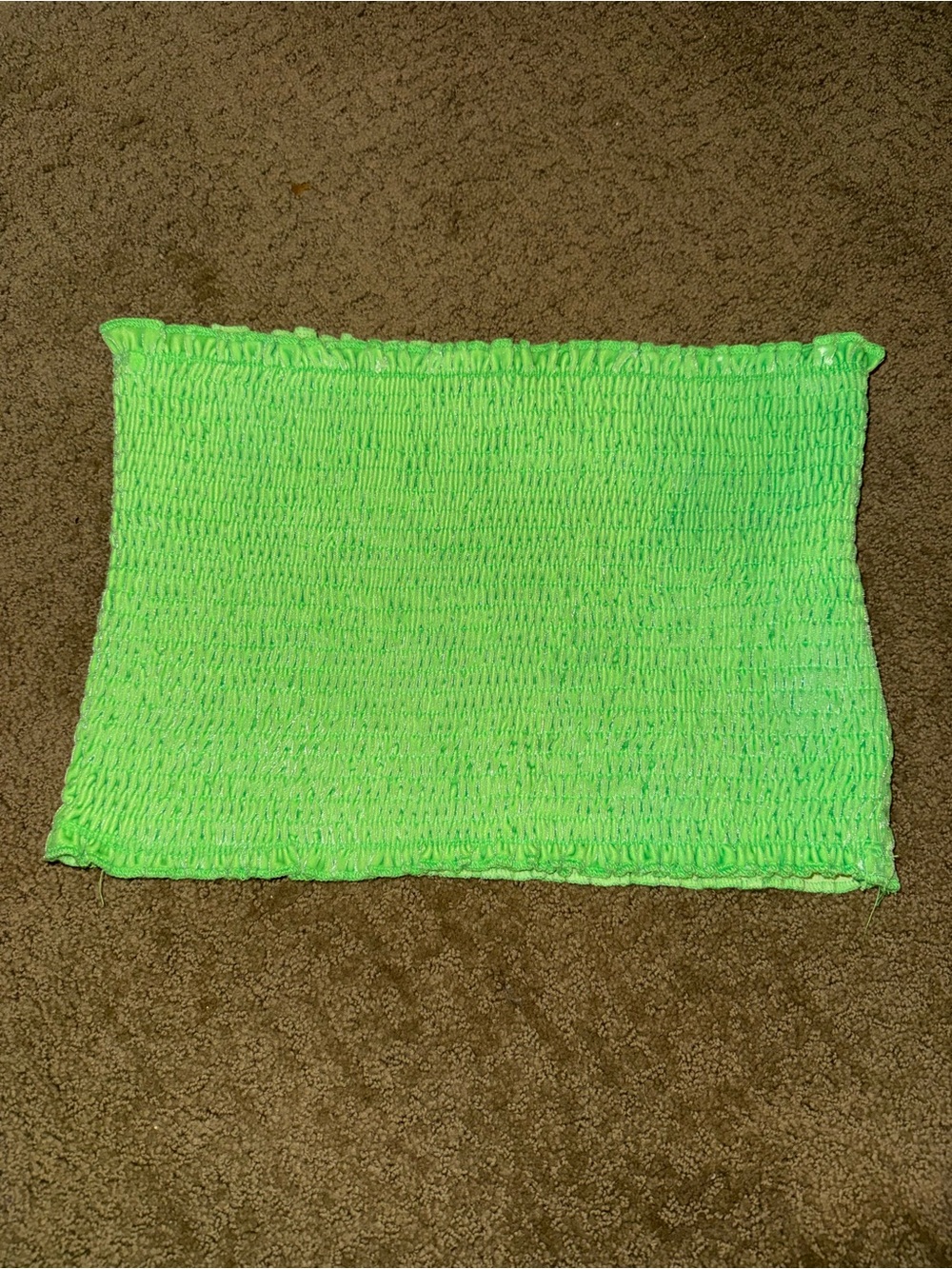 SHEIN Neon Lime Smocked Tube Top